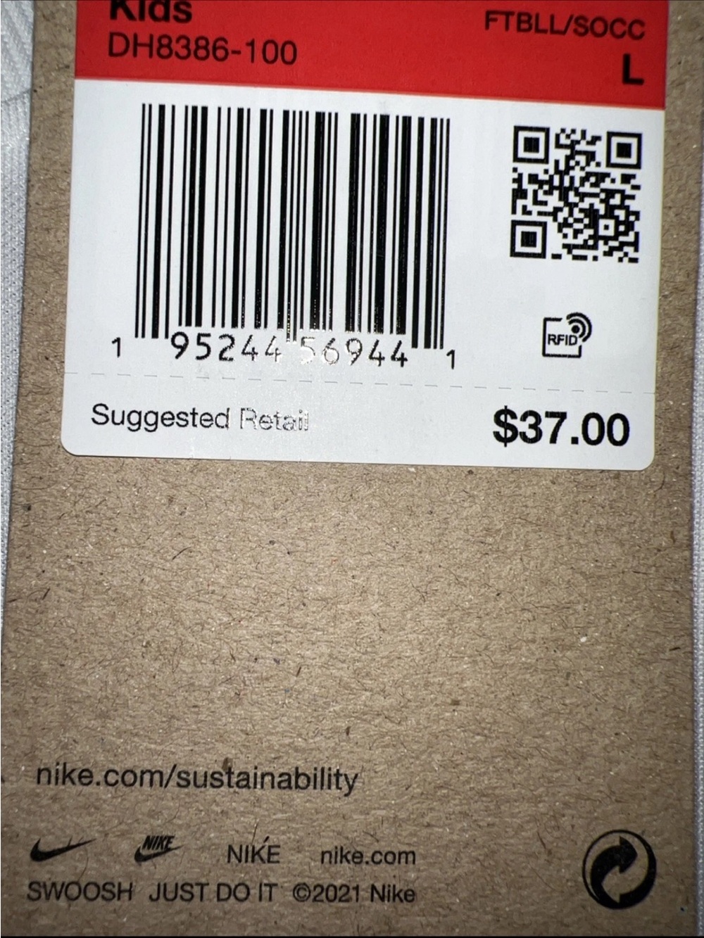 Nike Drifit Shirt Kids Lg DH8386-100  $37 mSRP NWT - Picture 2 of 3
